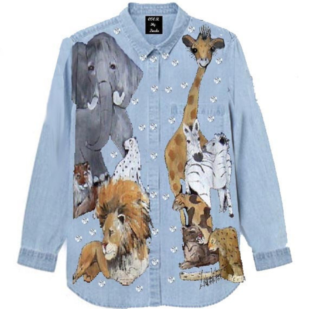 Women's Hand Painted Safari Animals Stones